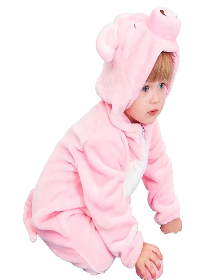 CuteOn Toddler Halloween Costume Onesie Cosplay Romper Christmas Infants Baby Costume Pink Pig 3-4 Years - Image 2